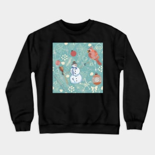 Snowman and Cardinal Crewneck Sweatshirt